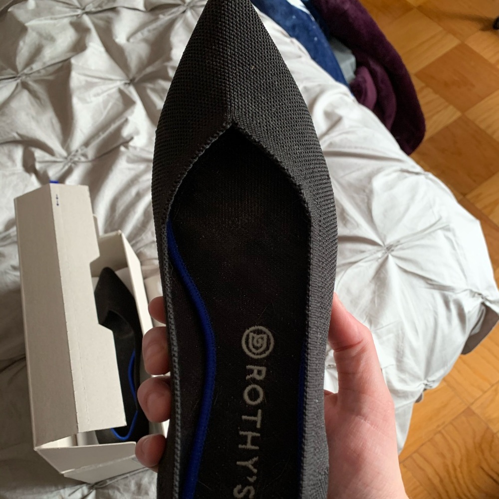 Rothy’s black pointed flats